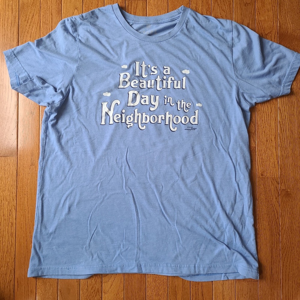 Mister Rogers T-Shirt It's a Beautiful Day in the Neighborhood Blue Men's Lg